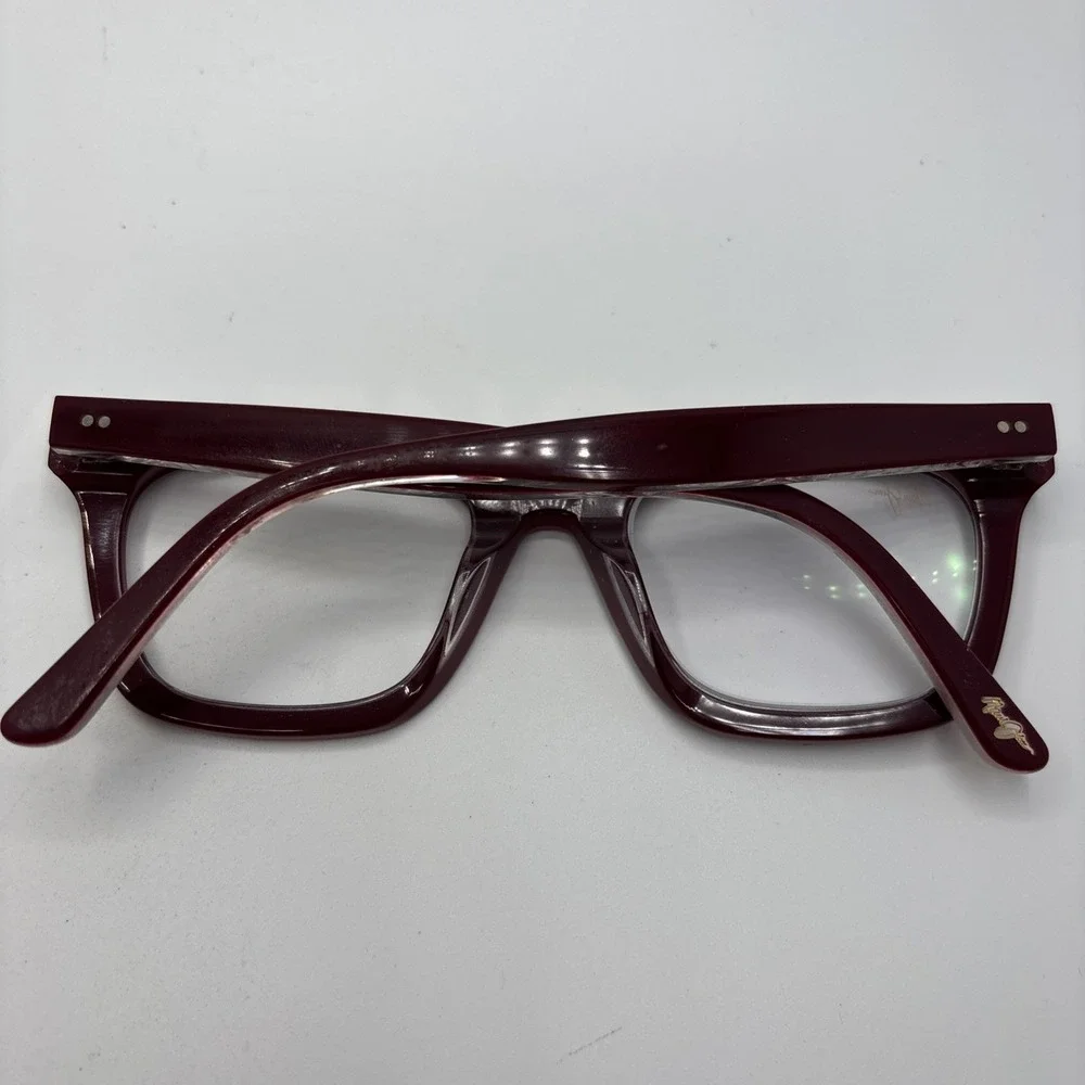 Maui Jim Rectangular Eyeglasses MJO2216 07F Burgundy/Clear 49-22-145 Frame #250